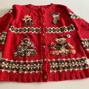 Vintage Hand Knitted Christmas Sweater